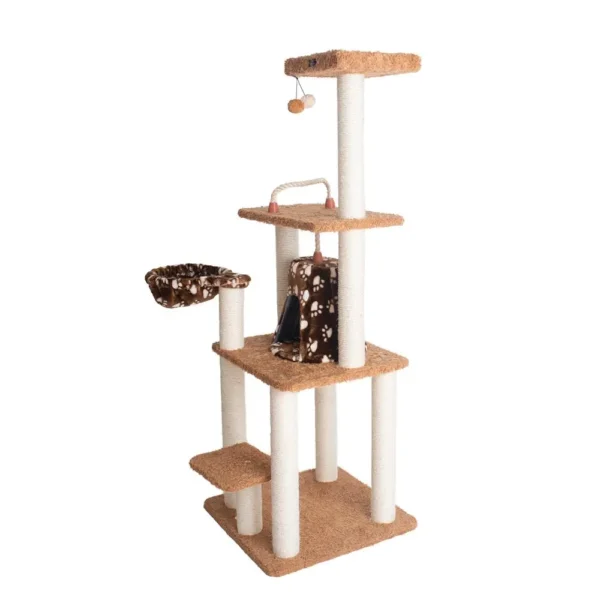 Armarkat Brown Carpet Real Wood Cat Furniture, Pressed Wood Kitty Tower, A6403 - Image 10