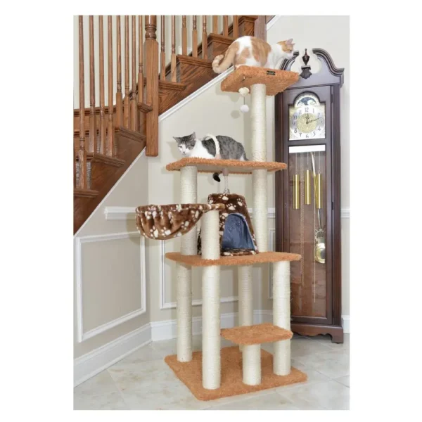 Armarkat Brown Carpet Real Wood Cat Furniture, Pressed Wood Kitty Tower, A6403 - Image 9